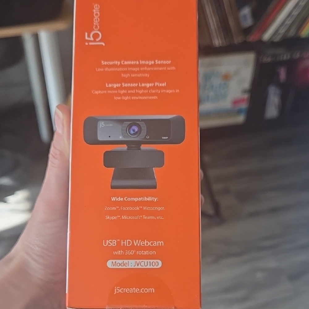 USB HD Webcam with 360° Rotation - Black - Picture 2 of 3